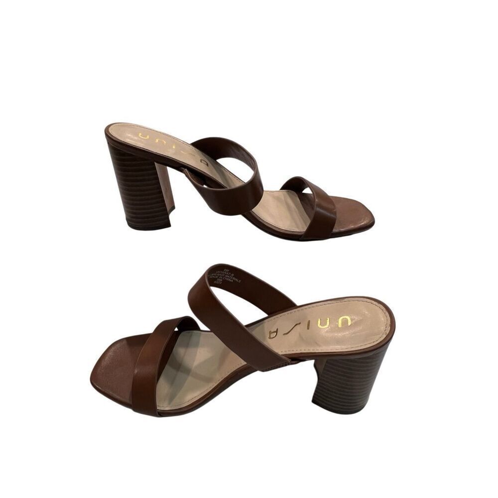 Unisa Women's Double Strap Block Heel Unyara Slip-on Sandals Size 8M - Picture 2 of 6